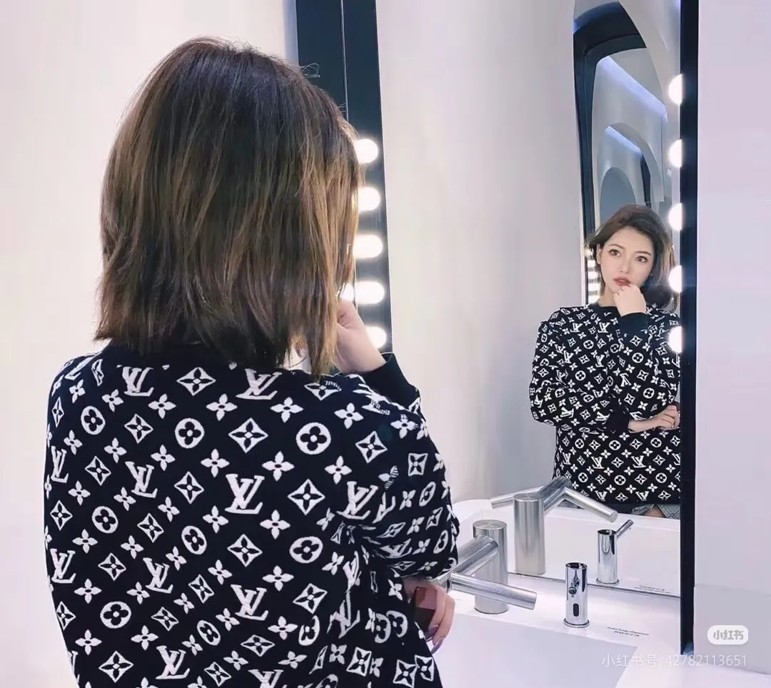 Louis Vuitton/Louis Vuitton all-over printed jacquard sweater